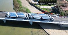 Prove di carico per il nuovo ponte sullo Scolmatore