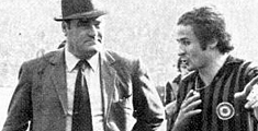 Luciano Chiarugi con Nereo Rocco ai tempi del Milan