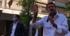 Elezioni, Matteo Salvini in largo Ciro Menotti