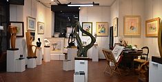 Acquerelli e sculture in mostra