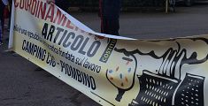 Camping Cig manifestano a Roma con la Cgil