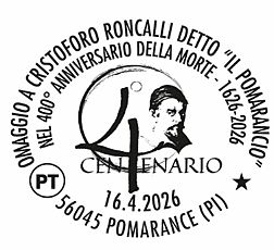 Annullo filatelico dedicato al Pomarancio