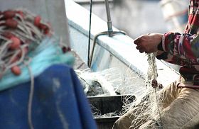 pescatore su peschereccio