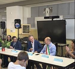 Rientro in classe e visita del sindaco Mini