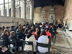 Boccaccio e il Camposanto con le scuole