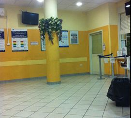 Sala d'attesa del pronto soccorso dell'ospedale Lotti
