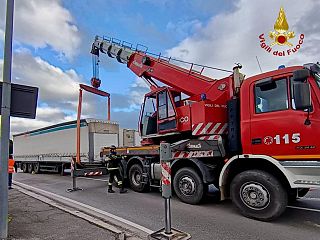 L'intervento dei vigili del fuoco