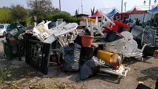 Lavori di ripulitura a Bivigliano dopo il maltempo