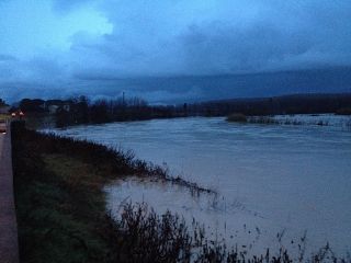 Il fiume Era in piena alle 7 di questa mattina (31 gennaio)