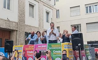 Salvini in piazza ad Arezzo