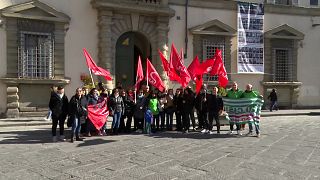 I lavoratori Gegè - Italpizza in presidio a Firenze