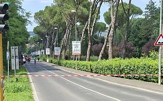 La strada chiusa dopo l'incidente