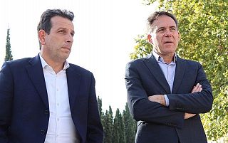 L'assessore Raffaele Latrofa e il sindaco Michele Conti
