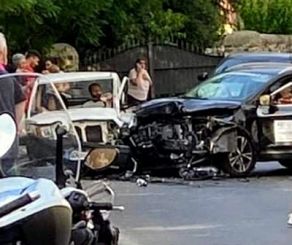 Le auto coinvolte nell'incidente a Ponticino