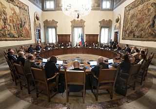Il governo riunito a Palazzo Chigi - foto governo.it