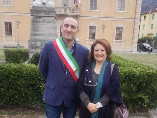 Il sindaco Massimiliano Ghimenti e l'assessore Anna Lupetti
