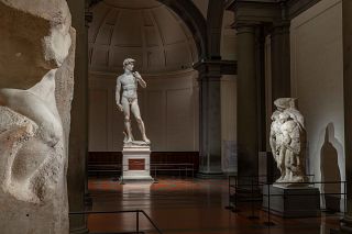 Il David nella Galleria dell'Accademia a Firenze