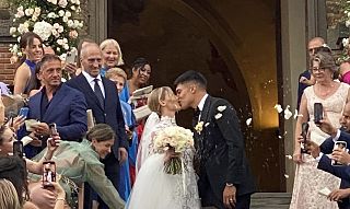 Primo bacio nuziale per Correa e Chiara Casiraghi 
