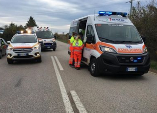 Ambulanze sul luogo di un incidente