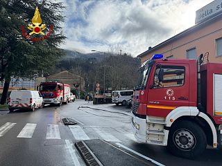 L'intervento dei vigili del fuoco