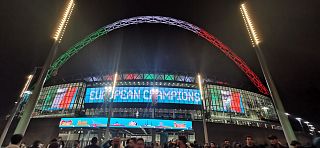 L'esterno dello stadio di Wembley domenica scorsa (foto da Wikipedia)