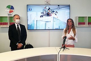 Lorenzo Pierazzi e Silvia Chiassai durante la presentazione del progetto