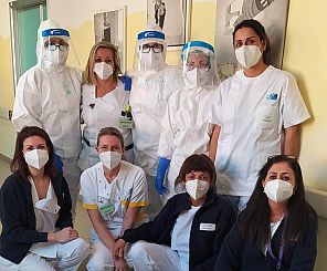 Il team della bolla Covid all'ospedale San Francesco