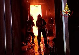 L'intervento dei vigili del fuoco 