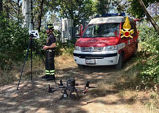 Il drone dei vigili del fuoco