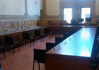 La sala del consiglio comunale di Montevarchi