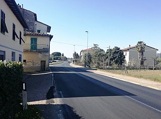 il nuovo asfalto in via Aretina