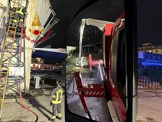 L'intervento dei vigili del fuoco