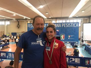 Francesca Zampetti con il tecnico Carlo Sbrana