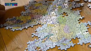 puzzle di una cartina geografica