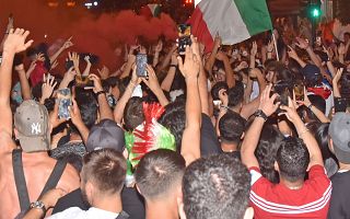 I festeggiamenti per la vittoria dell'Italia agli Europei di calcio