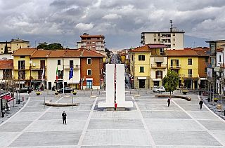 la piazza comunale di Quarrata