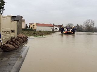 Una foto dell'alluvione a Ponsacco il 31 gennaio 2014