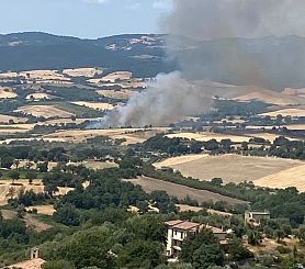 L'incendio a Manciano