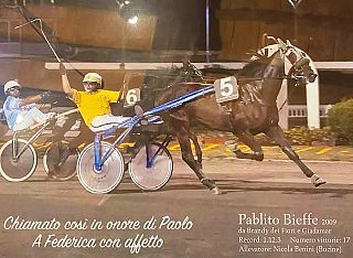 Il cavallo Pablito nella foto-omaggio a Paolo Rossi