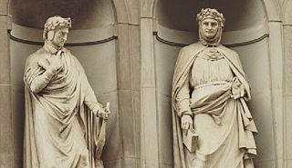 Statue di Dante e Boccaccio