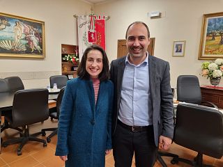 Martina Ciabatti Mennel e il sindaco Simone Calamai