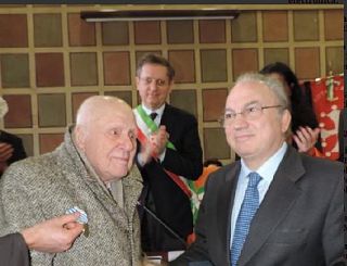 Ugo Barberi con il prefetto di Pisa Francesco Tagliente
