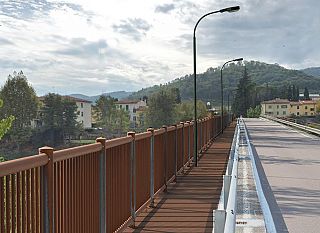 Il progetto della passerella lungo il ponte di Rosano