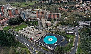 L'ospedale di Siena e la superficie di atterraggio per l'elisoccorso