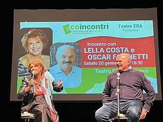 Lella Costa e Oscar Farinetti agli Eco Incontri