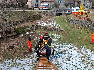 L'intervento dei vigili del fuoco