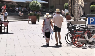 Turisti in centro a Firenze