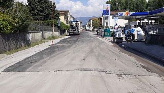 L'asfaltatura di via Dalmazia