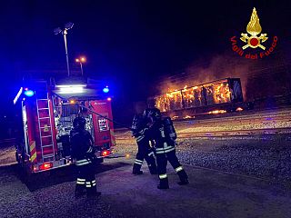 L'incendio del vagone alla stazione di Laterina