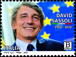 Il francobollo per David Sassoli